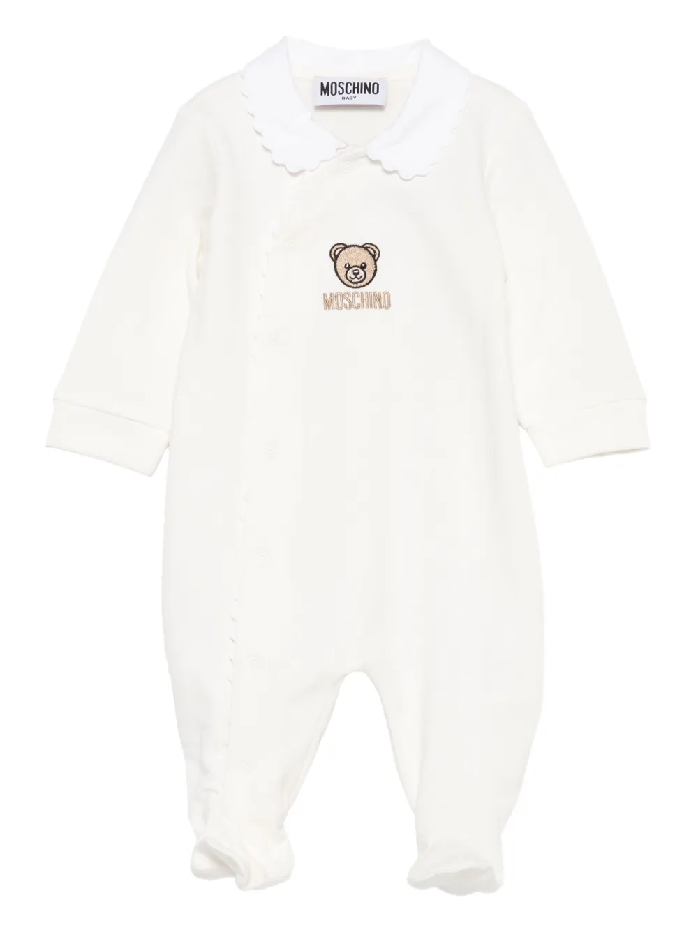 Комбинезон с фестонами и вышивкой Moschino Kids, нейтральный
Комбинезон с фестонами и вышивкой Moschino Kids, нейтральный