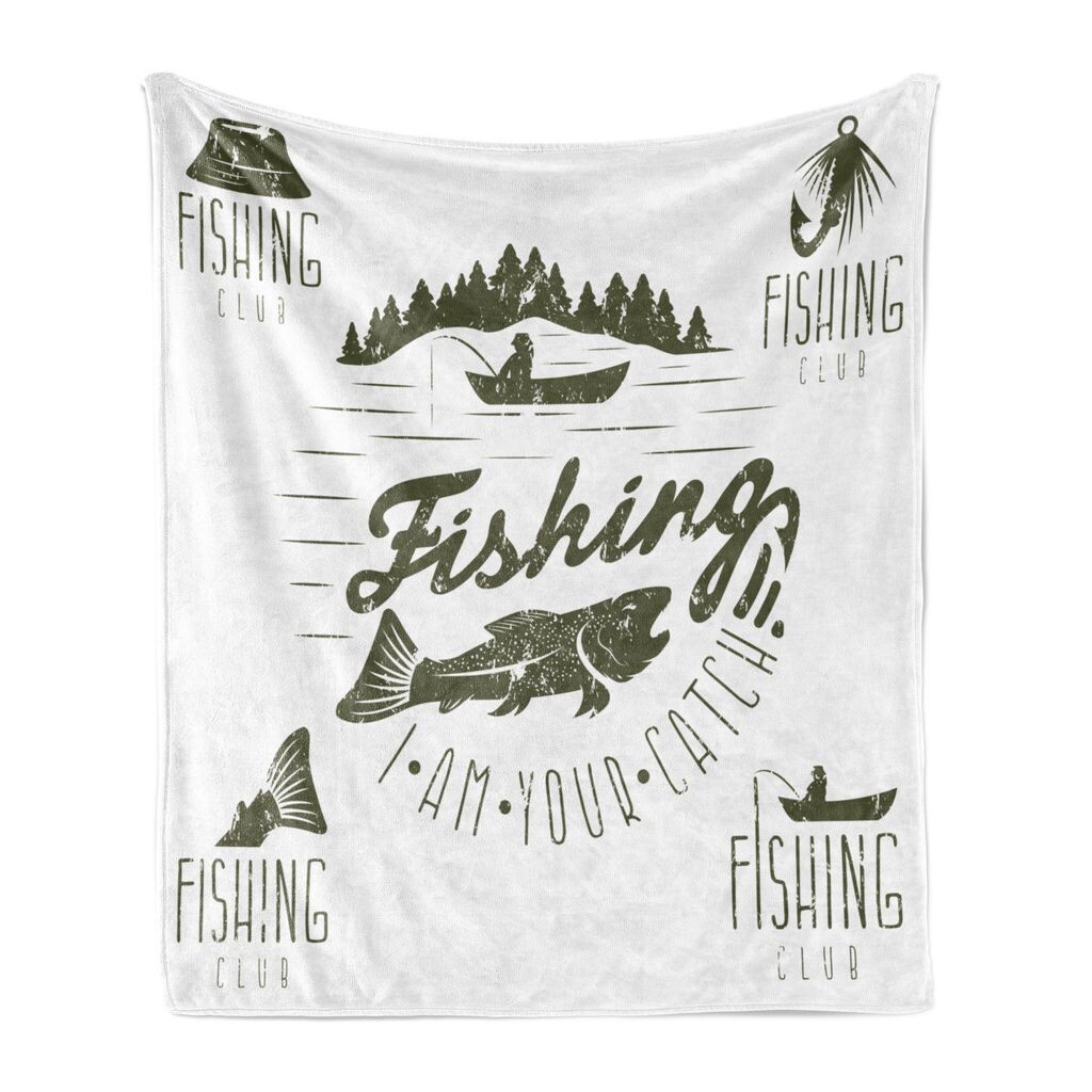 ABAKUHAUS Fishing Theme Мягкое фланелевое флисовое одеяло, символ рыболовного клуба, уютный плюш для использования в помещении и на открытом воздухе, 125 x 175 см, армейский зеленый белый
ABAKUHAUS Fishing Theme Мягкое фланелевое флисовое одеяло, символ рыболовного клуба, уютный плюш для использования в помещении и на открытом воздухе, 125 x 175 см, армейский зеленый белый