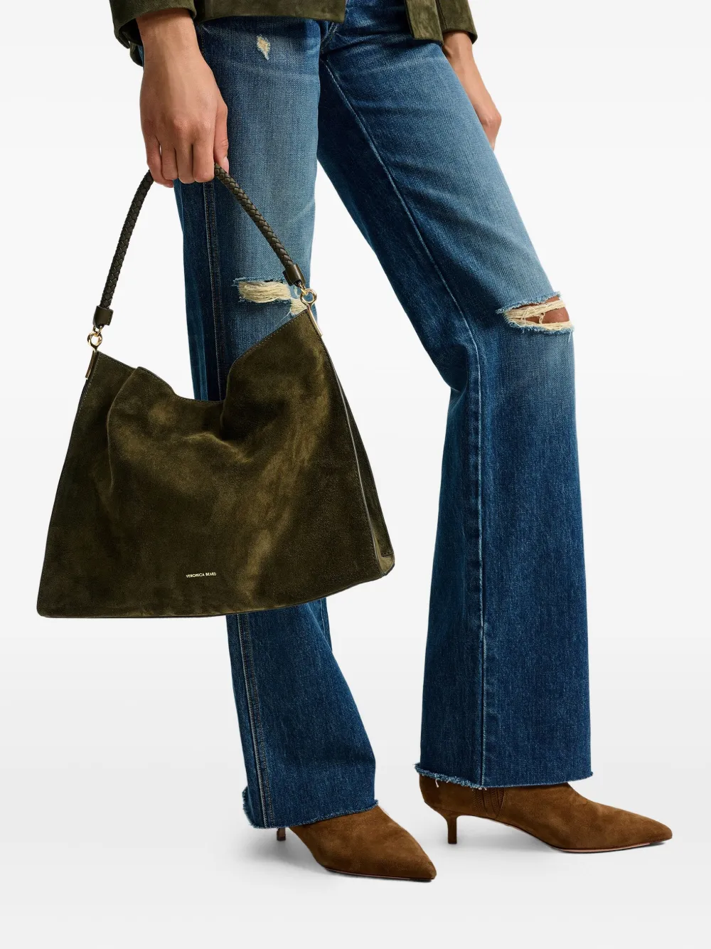 Сумка на плечо с плетёной ручкой Veronica Beard, зеленый
Сумка на плечо с плетёной ручкой Veronica Beard, зеленый