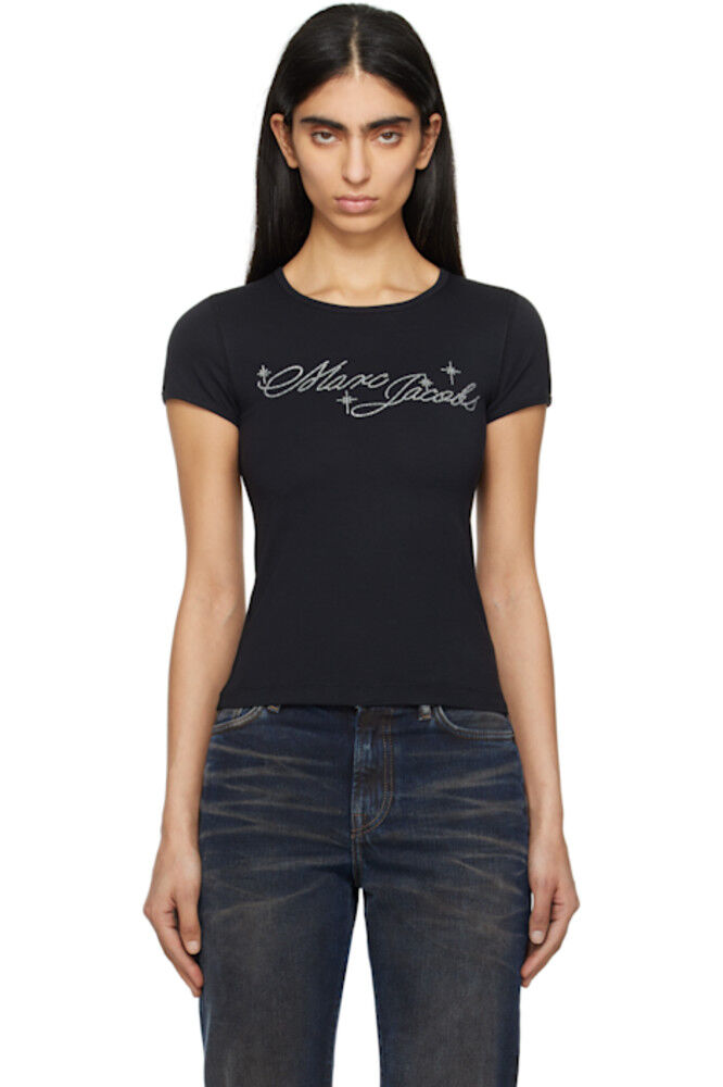 Черная футболка с логотипом Charm Shrunked Marc Jacobs
Черная футболка с логотипом Charm Shrunked Marc Jacobs