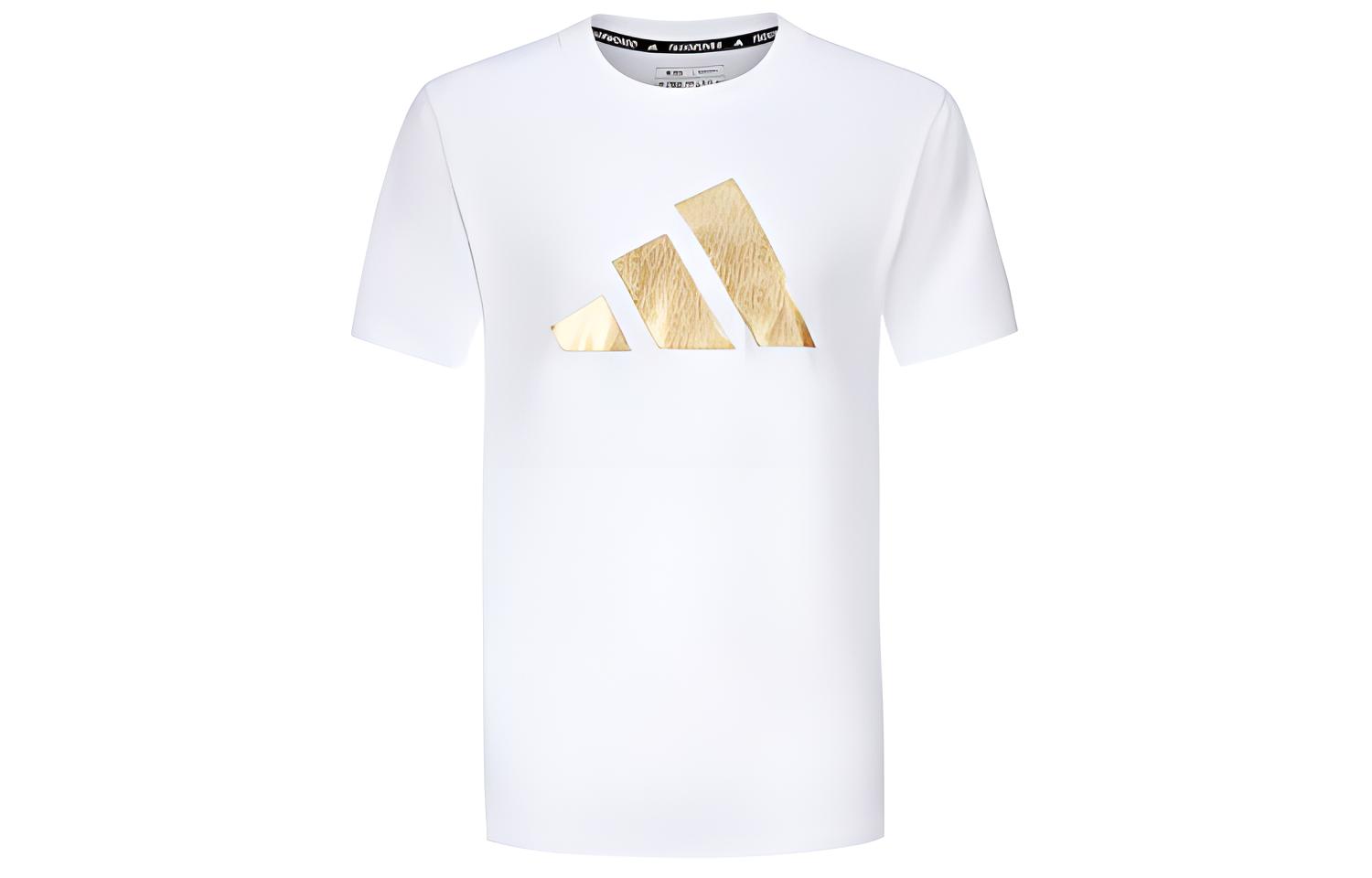 Футболка мужская белая золотая Adidas 
Футболка мужская белая золотая Adidas