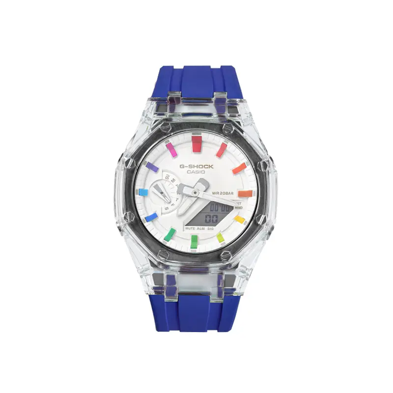 Часы Casio G-Shock Analog-Digital 2100 Series, Rainbow Love, арт. GA-2100-7A7, синий
Часы Casio G-Shock Analog-Digital 2100 Series, Rainbow Love, арт. GA-2100-7A7, синий