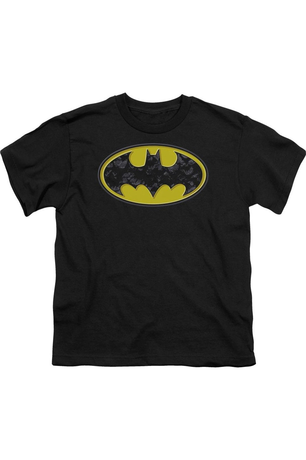 Футболка с логотипом Batman и летучими мышами для детей Gildan, черный 
Футболка с логотипом Batman и летучими мышами для детей Gildan, черный
