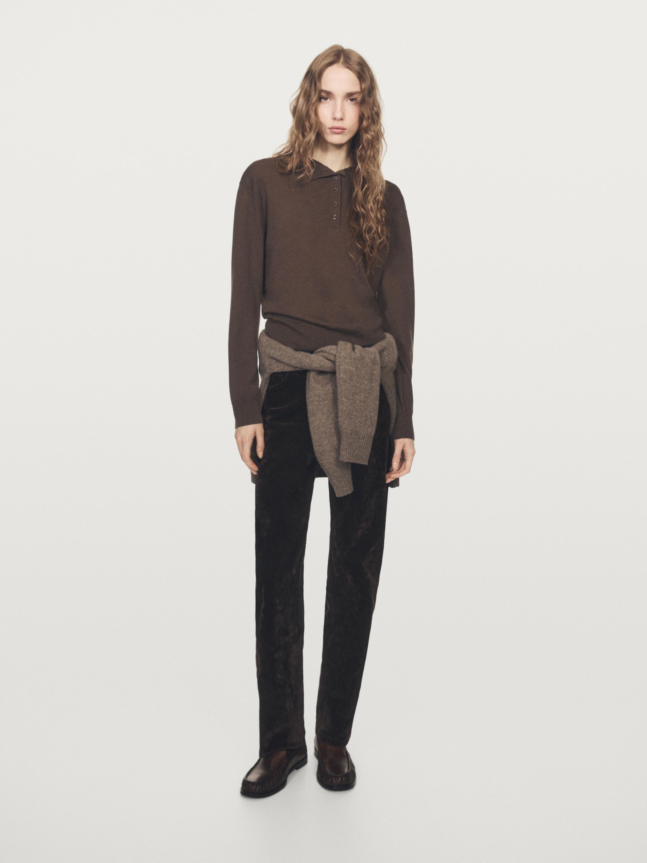 Вязаный свитер с воротником-стойкой и пуговицами Massimo Dutti, brown
Вязаный свитер с воротником-стойкой и пуговицами Massimo Dutti, brown