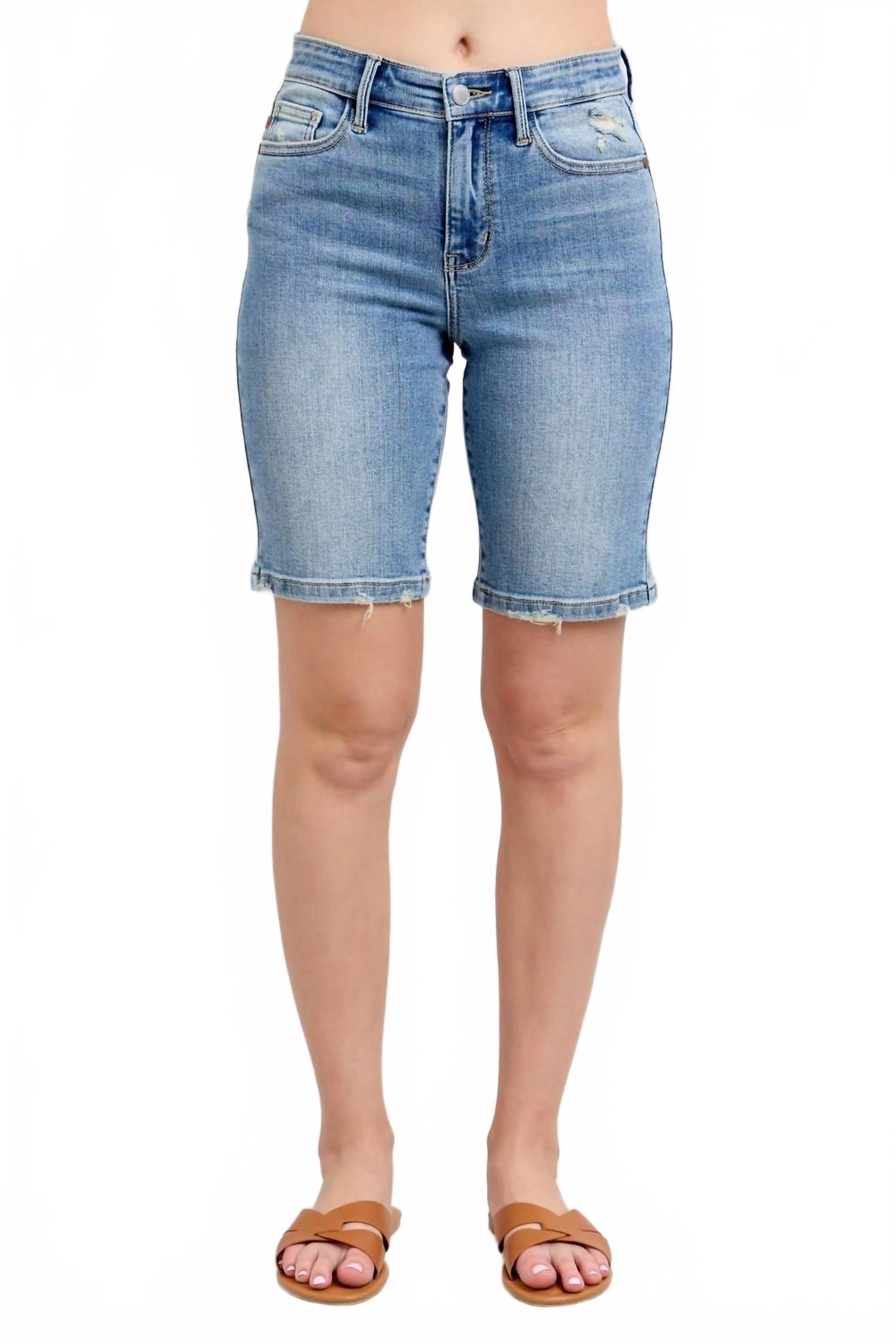 Джинсовые шорты-бермуды с высокой талией, винтажная стирка, средний оттенок Judy Blue, medium wash
Джинсовые шорты-бермуды с высокой талией, винтажная стирка, средний оттенок Judy Blue, medium wash