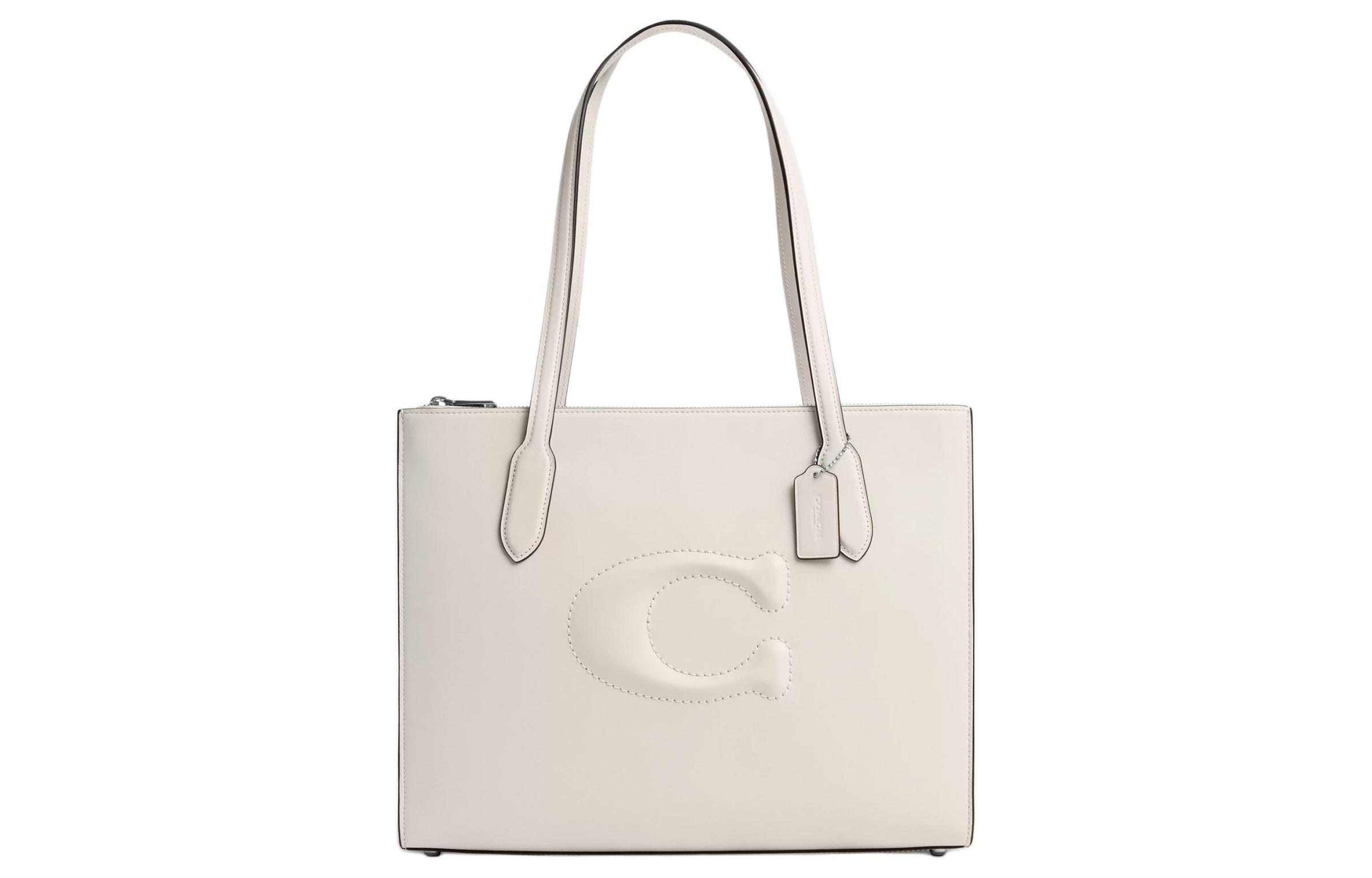 COACH Кожаная сумка-шоппер Сумка через плечо Женская большая Серебристая и меловая белая
COACH Кожаная сумка-шоппер Сумка через плечо Женская большая Серебристая и меловая белая