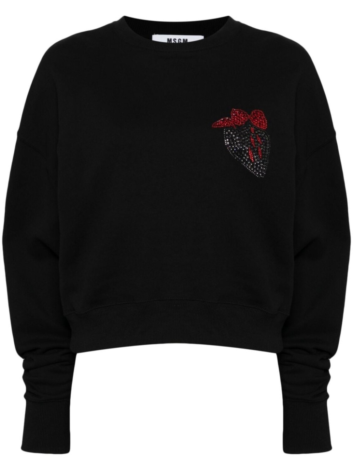 MSGM толстовка с аппликацией, черный 
MSGM толстовка с аппликацией, черный