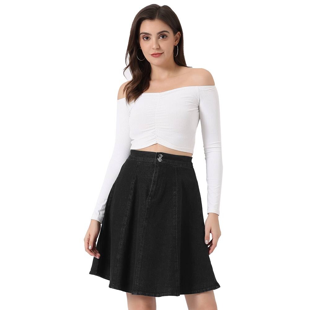 Женская повседневная джинсовая юбка трапециевидной формы с высокой талией и плиссировкой ALLEGRA K, черный
Женская повседневная джинсовая юбка трапециевидной формы с высокой талией и плиссировкой ALLEGRA K, черный