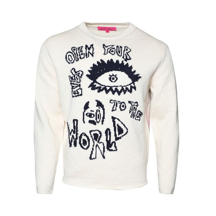 Свитер The Elder Statesman Nora Open Eyes Crew, Natural/Navy
Свитер The Elder Statesman Nora Open Eyes Crew, Natural/Navy