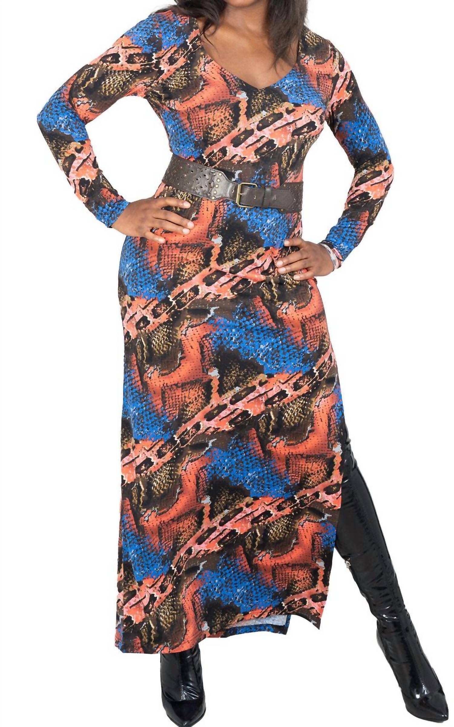 Трикотажное платье макси цвета рептилии Vertigo Paris, Reptile
Трикотажное платье макси цвета рептилии Vertigo Paris, Reptile