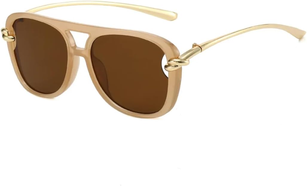 Винтажные большие панк-солнцезащитные очки для женщин, роскошные ретро-очки из металла овальной формы, модные солнцезащитные очки с двойным дужком для использования на открытом воздухе UUPTTPL, Beige Tea
Винтажные большие панк-солнцезащитные очки для женщин, роскошные ретро-очки из металла овальной формы, модные солнцезащитные очки с двойным дужком для использования на открытом воздухе UUPTTPL, Beige Tea