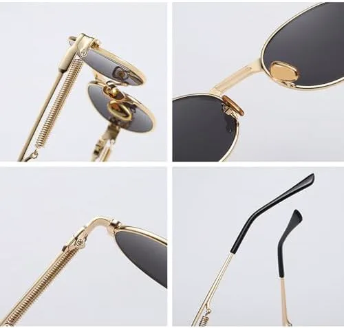 золотые ретро круглые солнцезащитные очки винтажные мужские летние металлические панк солнцезащитные очки для женщин овальные UV400 унисекс MTZJH, Gold With Clear
золотые ретро круглые солнцезащитные очки винтажные мужские летние металлические панк солнцезащитные очки для женщин овальные UV400 унисекс MTZJH, Gold With Clear