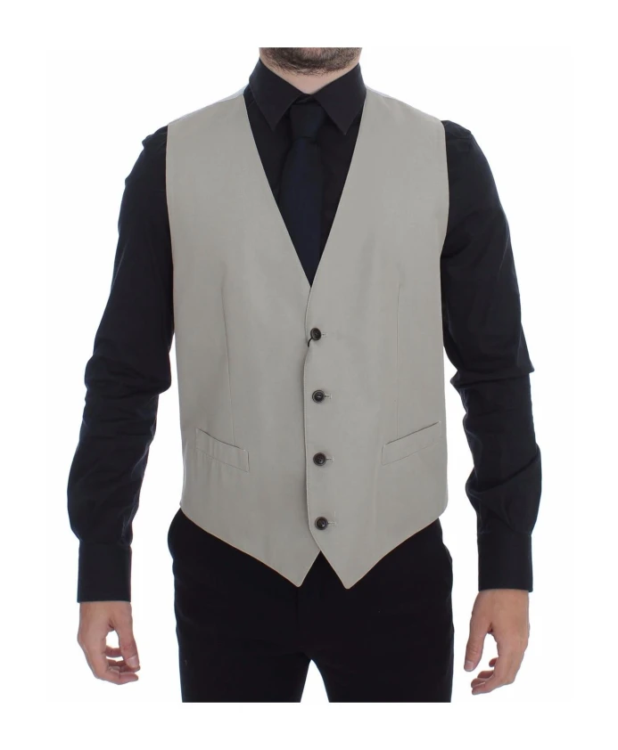 Бежевый жилет классического кроя Dolce & Gabbana, бежевый
Бежевый жилет классического кроя Dolce & Gabbana, бежевый