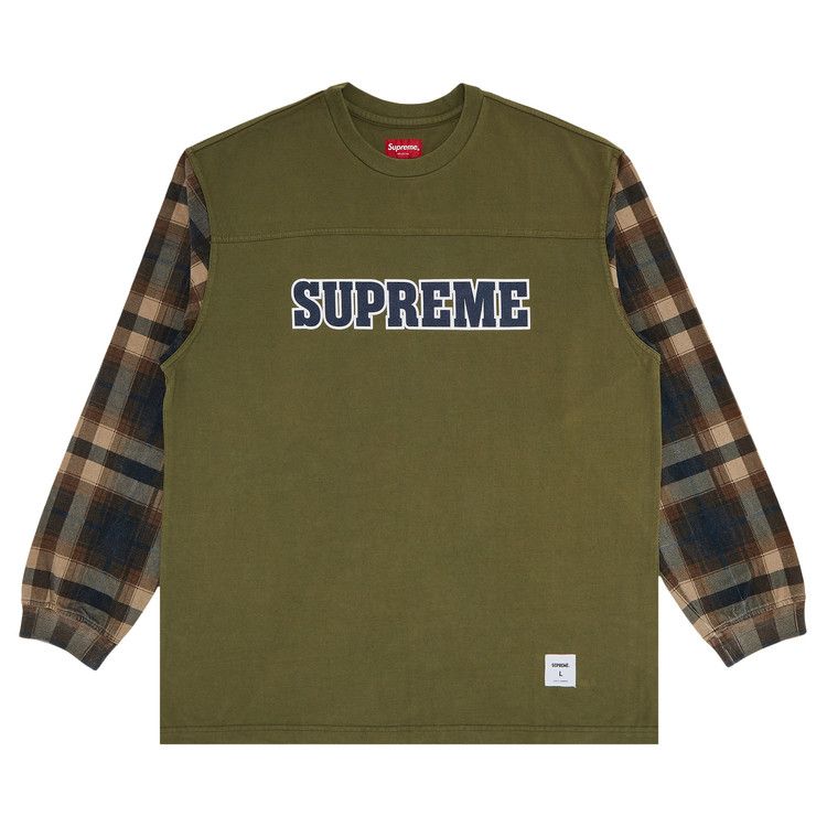 Топ Supreme Plaid Sleeve Long-Sleeve Top, Light Olive
Топ Supreme Plaid Sleeve Long-Sleeve Top, Light Olive