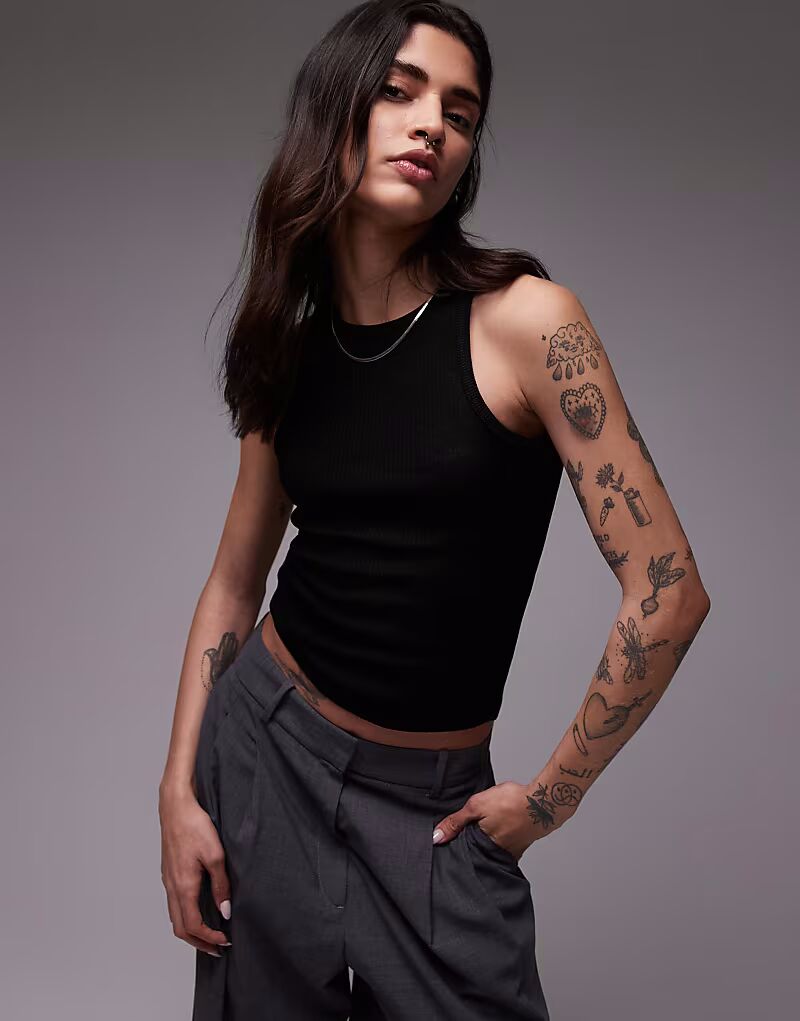 Жилет Mango с воротником-стойкой в рубчик, черный
Жилет Mango с воротником-стойкой в рубчик, черный