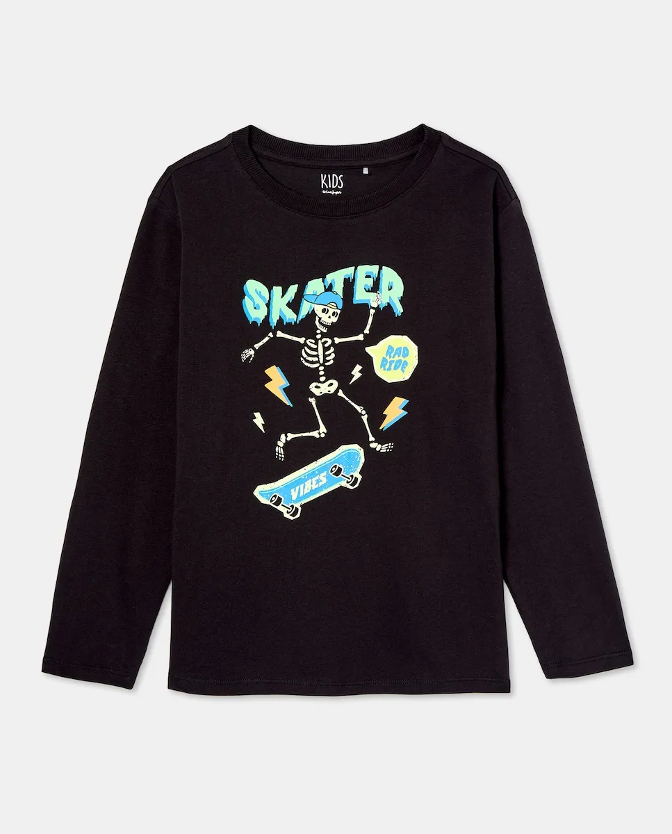 Детская футболка с длинным рукавом с фантазийным принтом на Хэллоуин для мальчика Kids El Corte Inglés, серый
Детская футболка с длинным рукавом с фантазийным принтом на Хэллоуин для мальчика Kids El Corte Inglés, серый