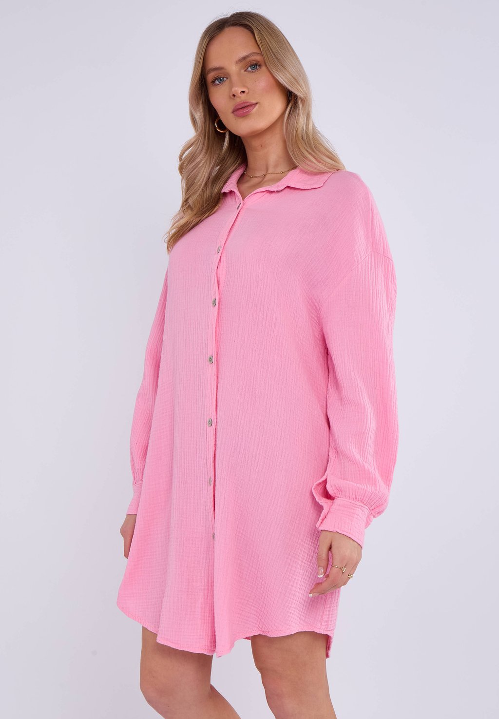 Платье-рубашка TEXTURED GINI LONDON, фуксия 
Платье-рубашка TEXTURED GINI LONDON, фуксия