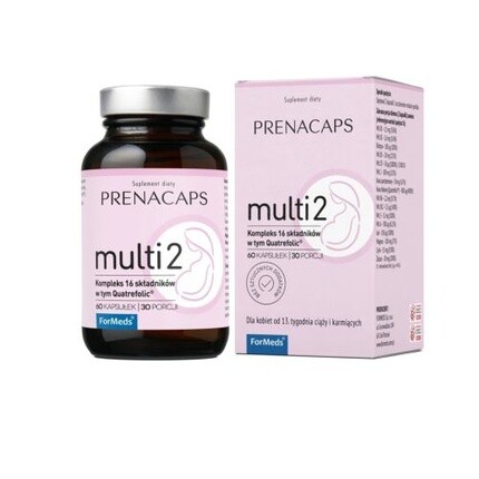 Prenacaps Multi 2 Витаминный комплекс для женщин с 13-й недели беременности, Formeds
Prenacaps Multi 2 Витаминный комплекс для женщин с 13-й недели беременности, Formeds