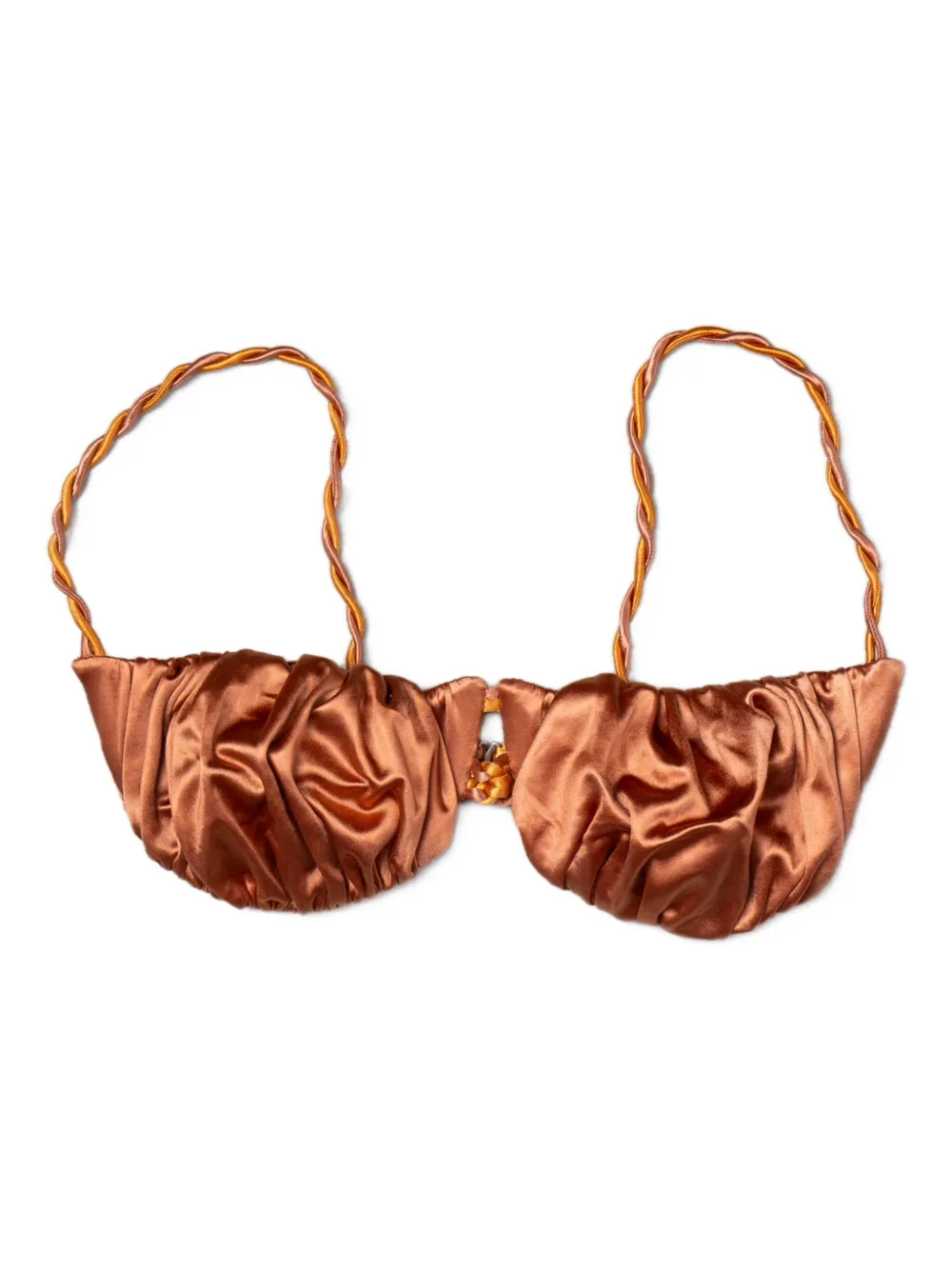 Атласный топ бикини с драпировкой Isa Boulder, коричневый
Атласный топ бикини с драпировкой Isa Boulder, коричневый