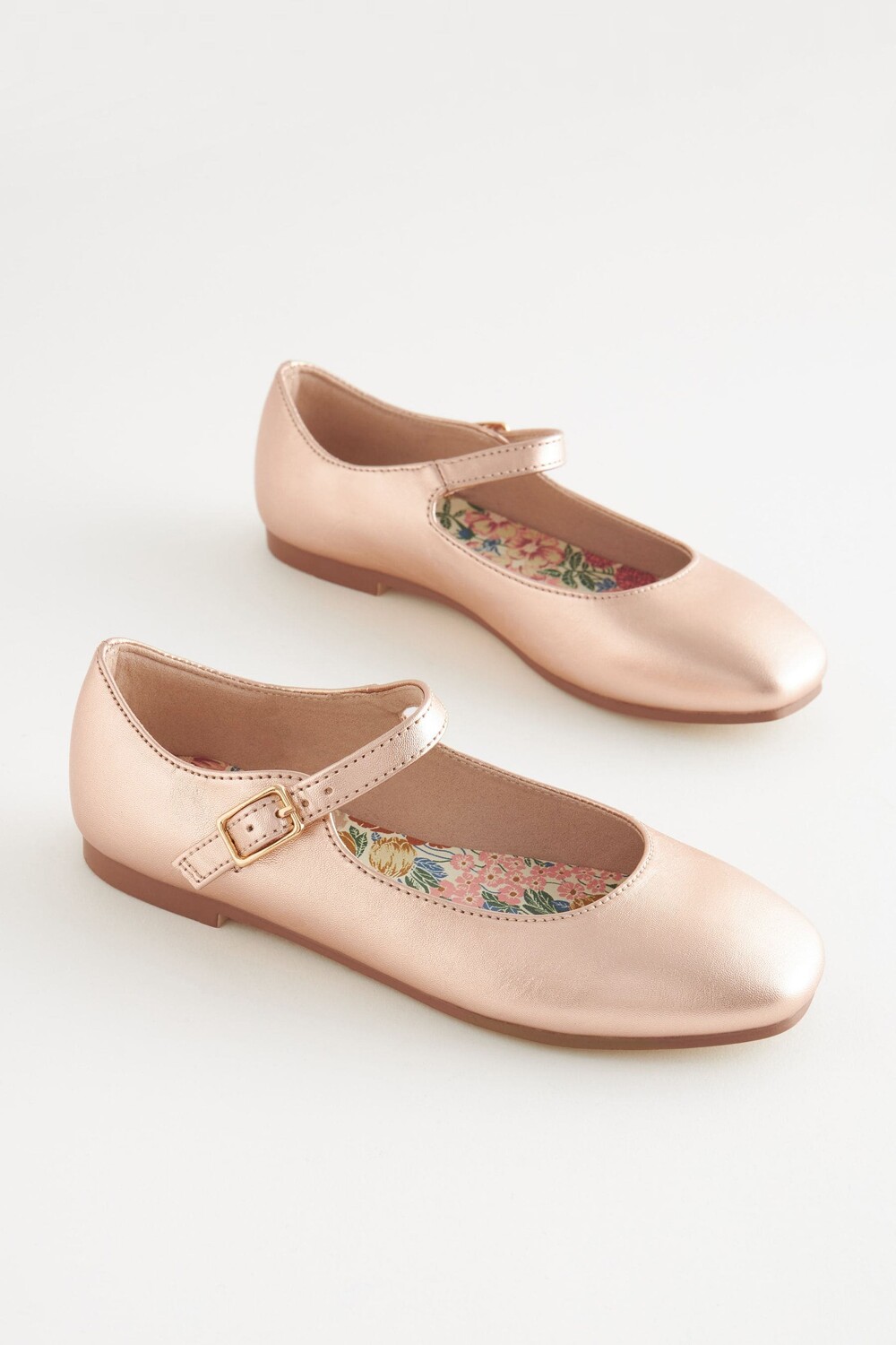 Туфли в стиле Мэри Джейн с квадратным носком Next, розовый 
Туфли в стиле Мэри Джейн с квадратным носком Next, розовый