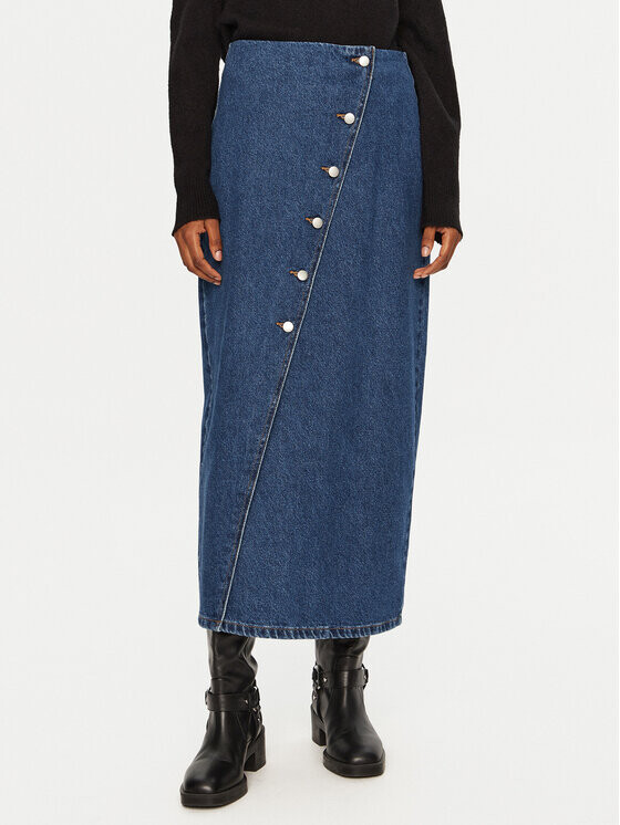 Джинсовая юбка стандартного кроя Vila, синий
Джинсовая юбка стандартного кроя Vila, синий