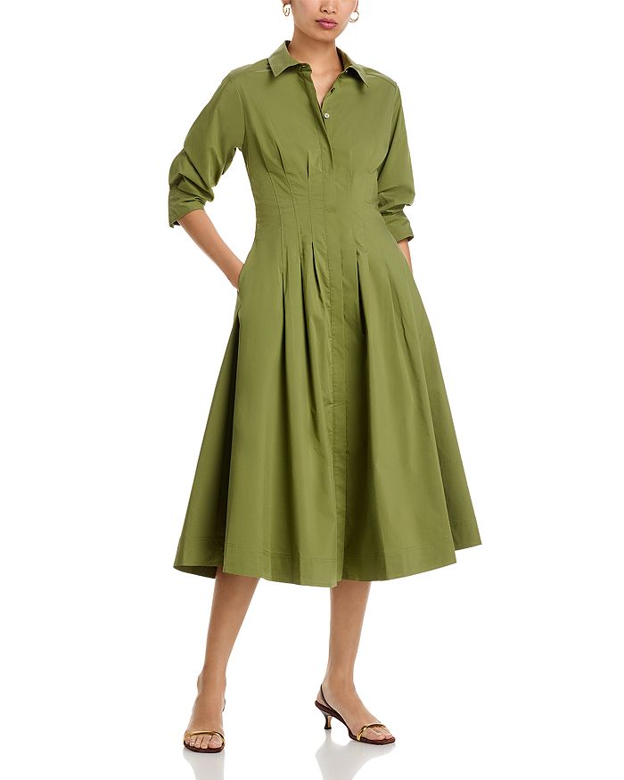 Джазовое миди-платье с защипами SIMKHAI, зеленый
Джазовое миди-платье с защипами SIMKHAI, зеленый