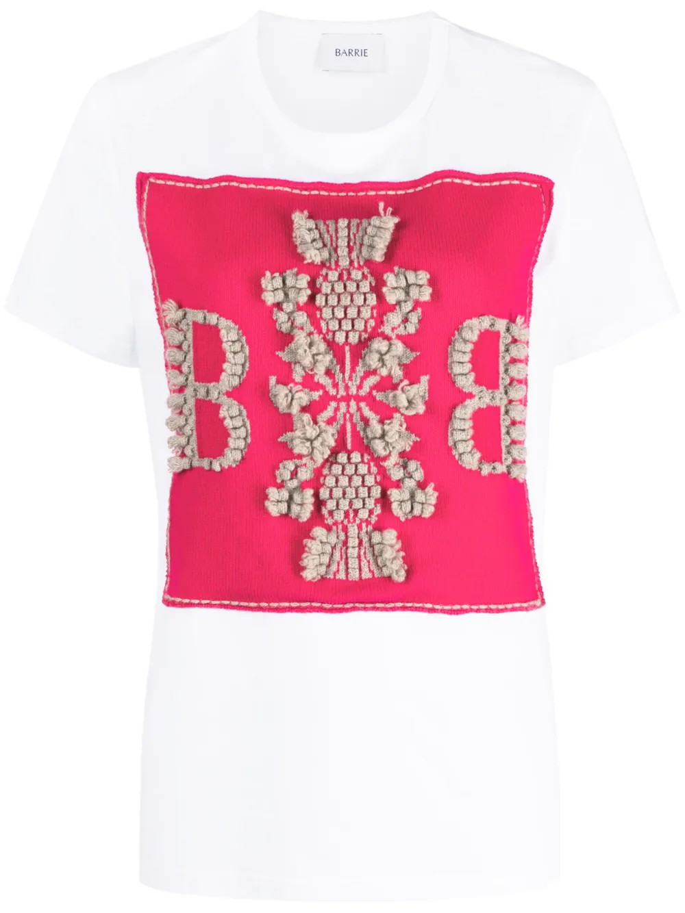 Футболка с вышитым логотипом Barrie, белый 
Футболка с вышитым логотипом Barrie, белый