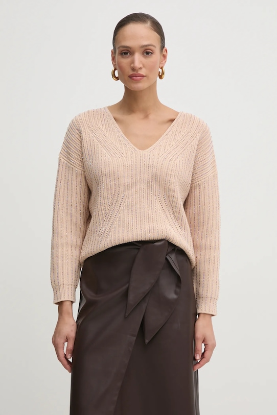 Хлопковый свитер Guess, бежевый
Хлопковый свитер Guess, бежевый