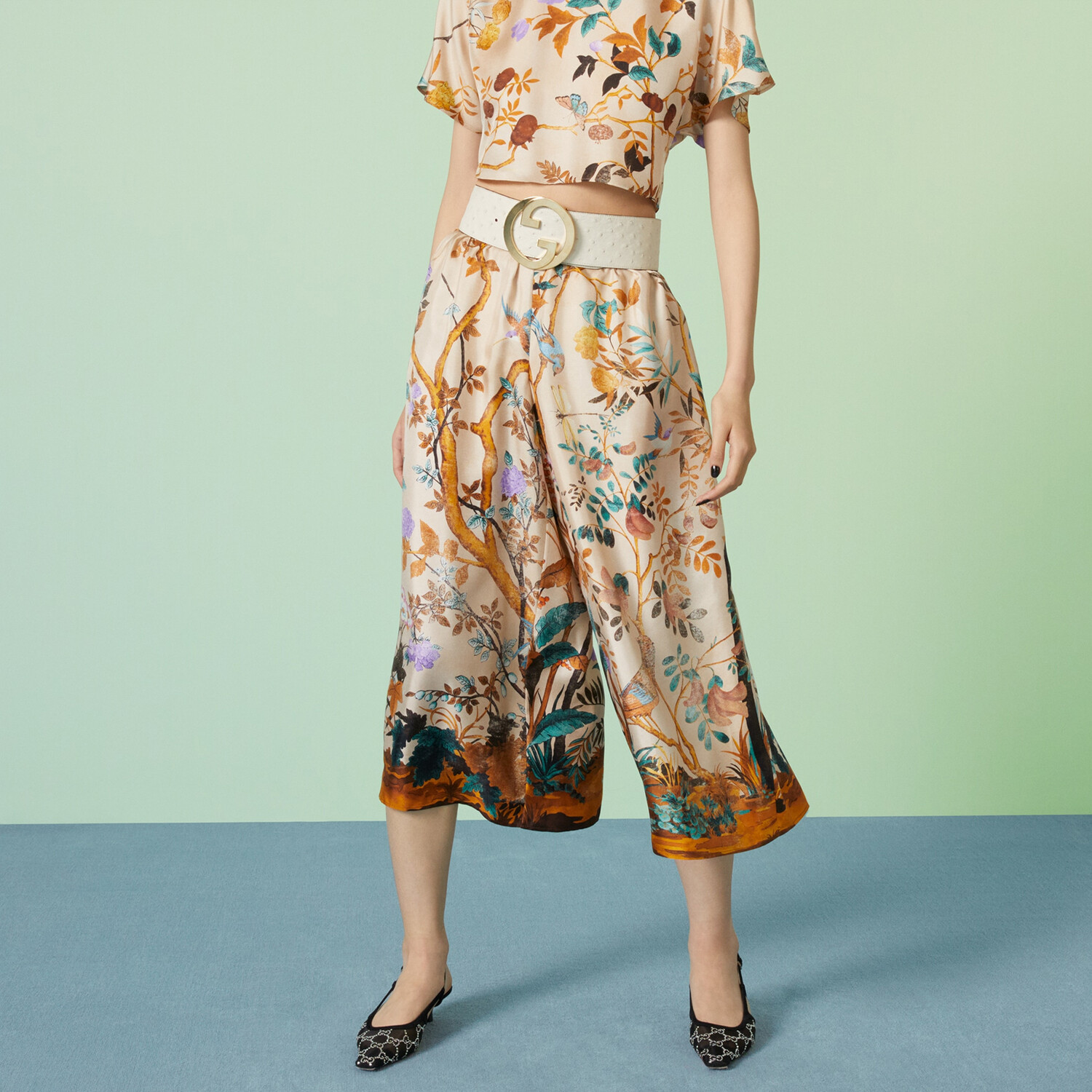 Брюки женские Gucci, слоновая кость 
Брюки женские Gucci, слоновая кость