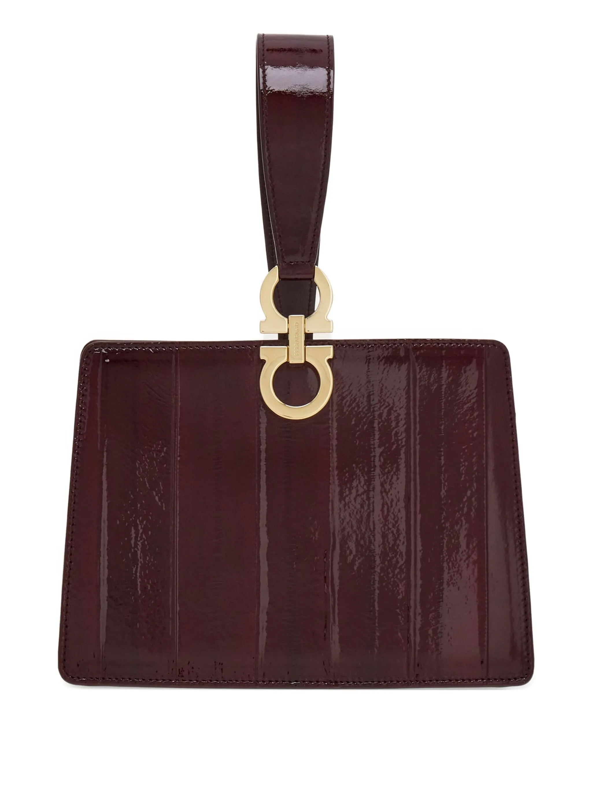 Мини-клатч с декором Gancini Ferragamo, красный
Мини-клатч с декором Gancini Ferragamo, красный