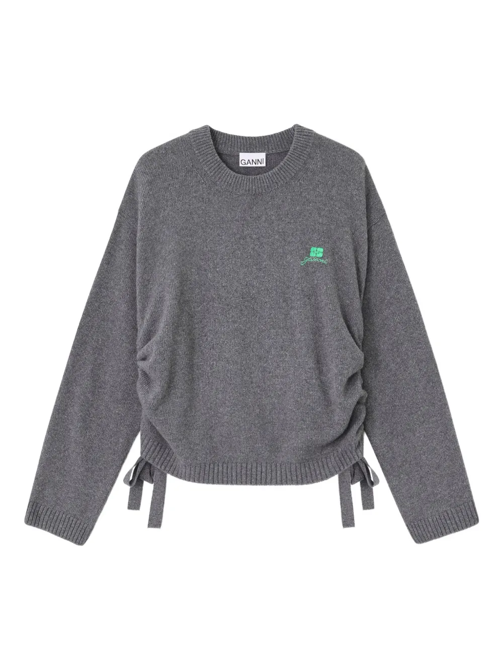 Свитер с кулиской Ganni, серый
Свитер с кулиской Ganni, серый