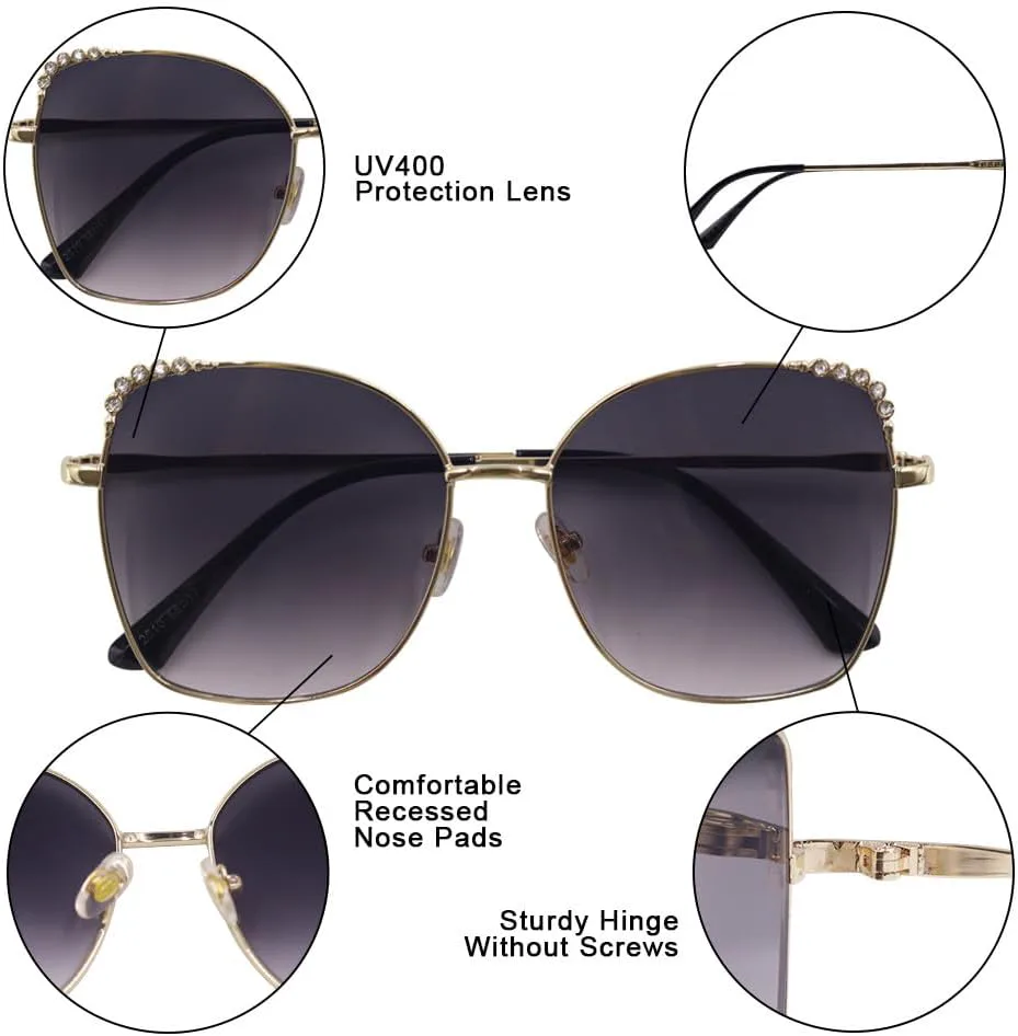 Солнцезащитные очки MUTYNE с градиентными линзами для женщин, модные, с защитой от УФ-излучения UV400, большого размера, металлические, для путешествий, 3
Солнцезащитные очки MUTYNE с градиентными линзами для женщин, модные, с защитой от УФ-излучения UV400, большого размера, металлические, для путешествий, 3