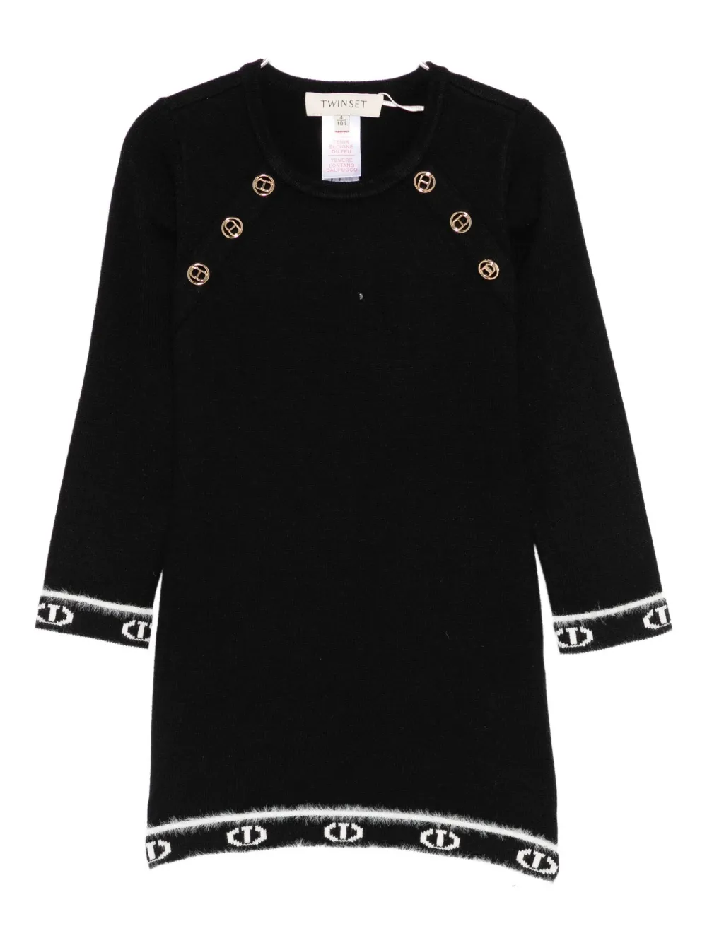 Платье с отделкой логотипом TWINSET Kids, черный
Платье с отделкой логотипом TWINSET Kids, черный