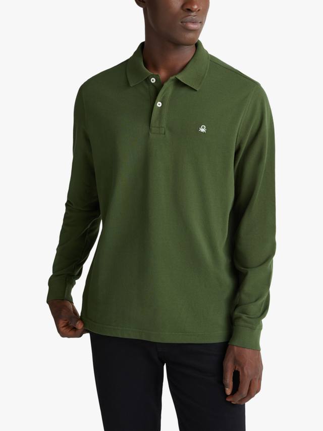 Хлопковая поло с длинным рукавом Regular Fit Benetton, Green
Хлопковая поло с длинным рукавом Regular Fit Benetton, Green