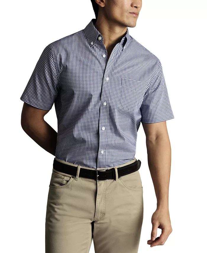 Мужская облегающая рубашка с коротким рукавом, устойчивая к сминанию Charles Tyrwhitt, синий
Мужская облегающая рубашка с коротким рукавом, устойчивая к сминанию Charles Tyrwhitt, синий