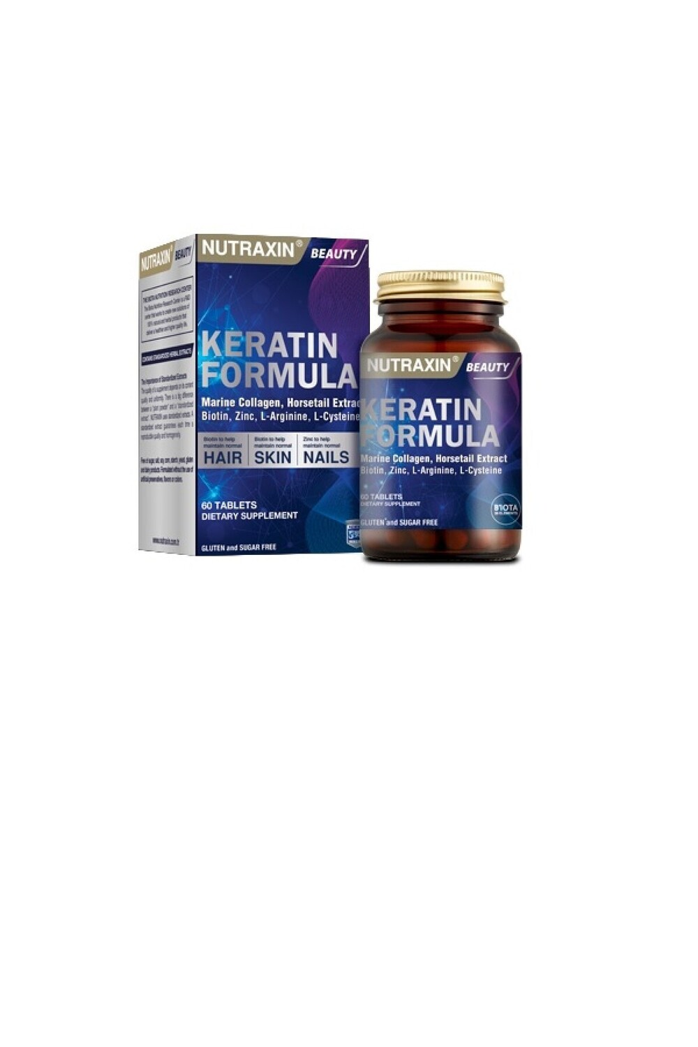Nutraxin Keratin Formula 60 таблеток, содержащих биотин, цинк, витамины группы В и серу
Nutraxin Keratin Formula 60 таблеток, содержащих биотин, цинк, витамины группы В и серу