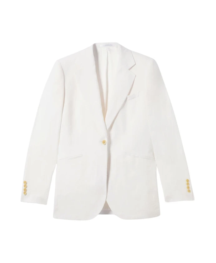 Ирландский льняной однобортный блейзер Brooks Brothers, белый
Ирландский льняной однобортный блейзер Brooks Brothers, белый