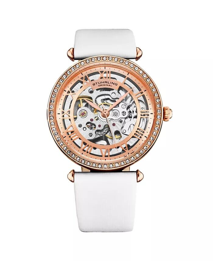 Женские часы Legacy из белой кожи, двухцветный циферблат из розового золота, круглые часы 45 мм Stuhrling
Женские часы Legacy из белой кожи, двухцветный циферблат из розового золота, круглые часы 45 мм Stuhrling