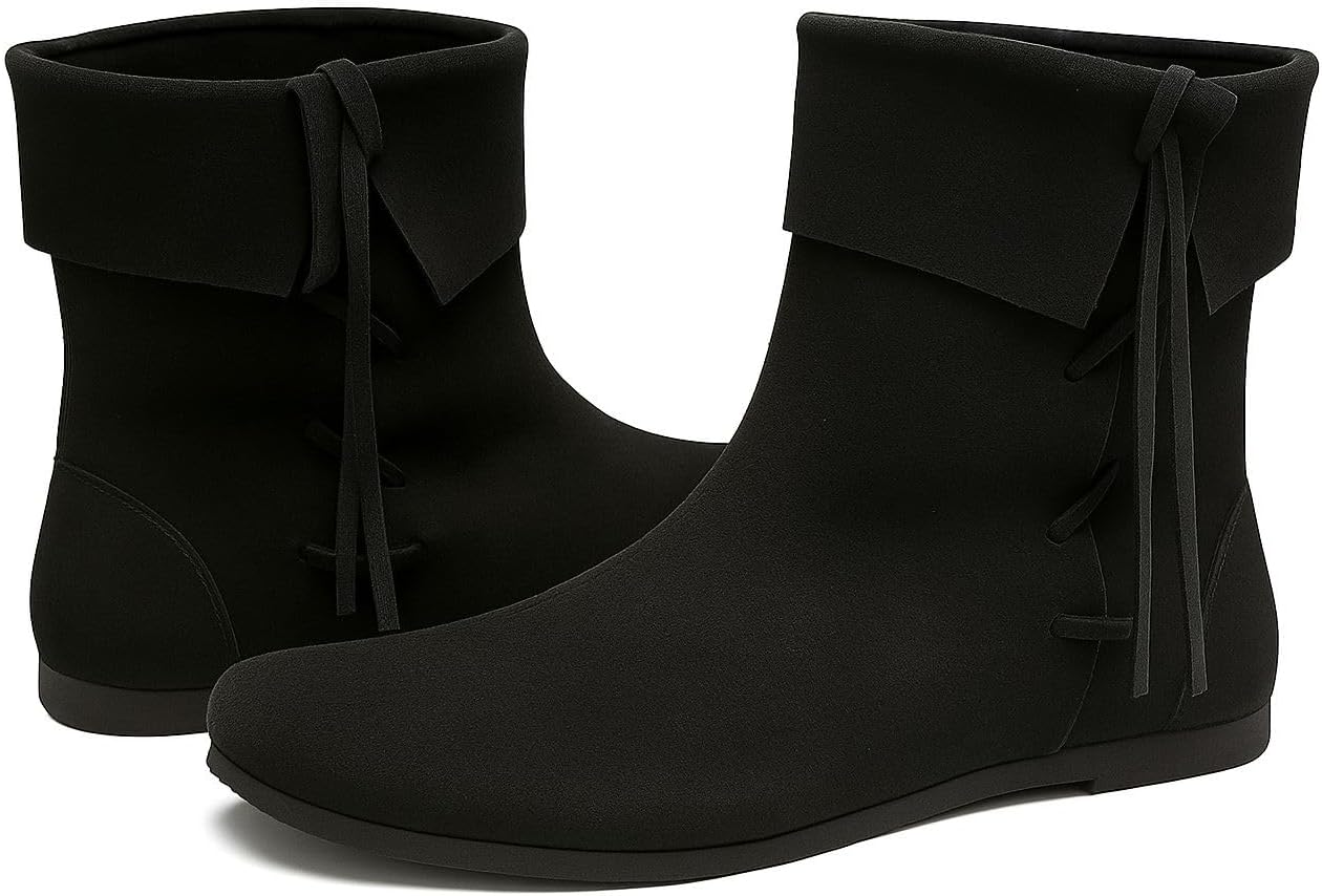 Ботинки из замши AnNafi в средневековом стиле, Косплейные туфли-лоферы на голенище - Ренессансные ботинки, удобная обувь для мужчин SCA LARP, черный
Ботинки из замши AnNafi в средневековом стиле, Косплейные туфли-лоферы на голенище - Ренессансные ботинки, удобная обувь для мужчин SCA LARP, черный