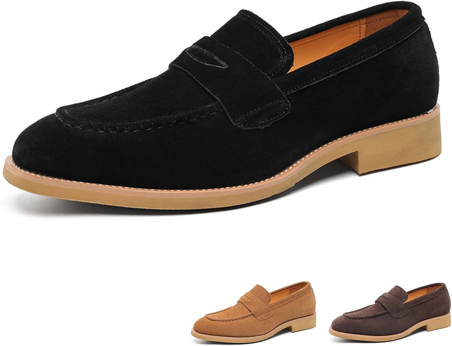 Мужские классические лоферы из замши с низким каблуком и отделкой пенни, модные, легкие, удобные, с круглым носком, без шнуровки, с каблуком-блоком, повседневные, для работы и вождения Nsneond, черный
Мужские классические лоферы из замши с низким каблуком и отделкой пенни, модные, легкие, удобные, с круглым носком, без шнуровки, с каблуком-блоком, повседневные, для работы и вождения Nsneond, черный