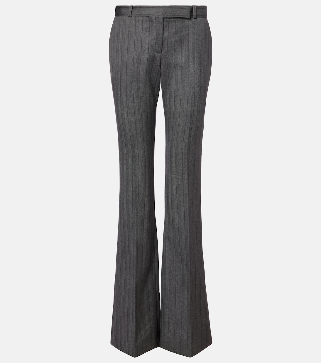 Расклешенные брюки из шерсти в полоску McQueen, серый
Расклешенные брюки из шерсти в полоску McQueen, серый