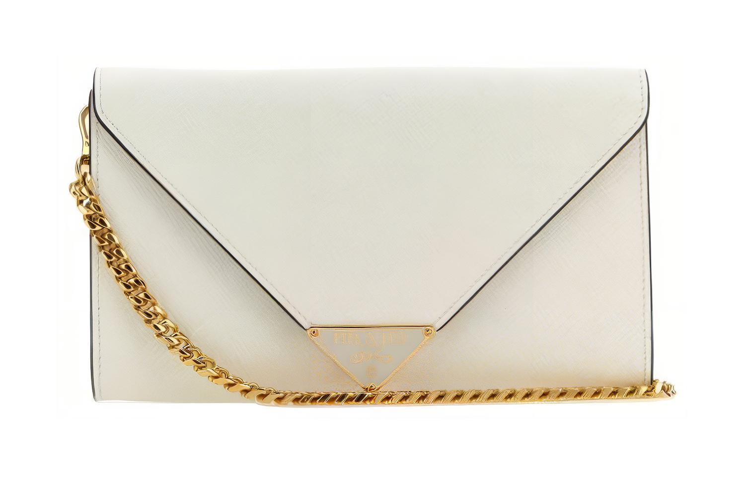 Сумка через плечо из телячьей кожи с кошельком женская белая PRADA
Сумка через плечо из телячьей кожи с кошельком женская белая PRADA