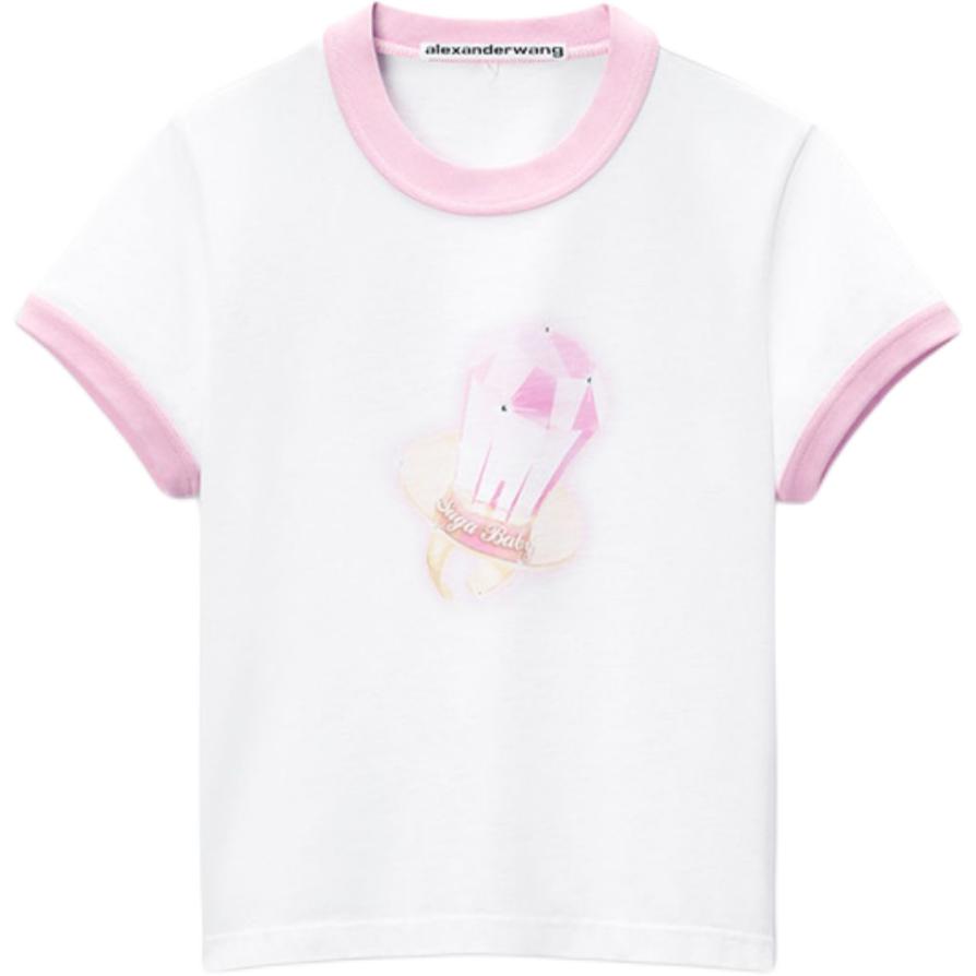 Футболка из хлопка с логотипом Alexander Wang, белый
Футболка из хлопка с логотипом Alexander Wang, белый