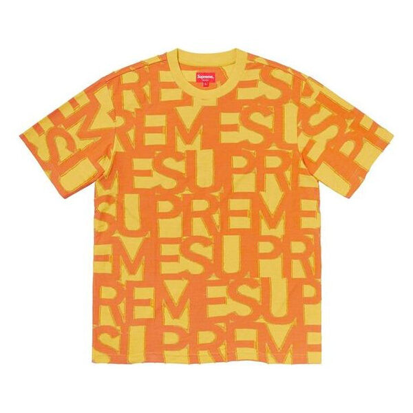 Футболка ss20 week 2 spellout ss top logo tee Supreme, желтый 
Футболка ss20 week 2 spellout ss top logo tee Supreme, желтый