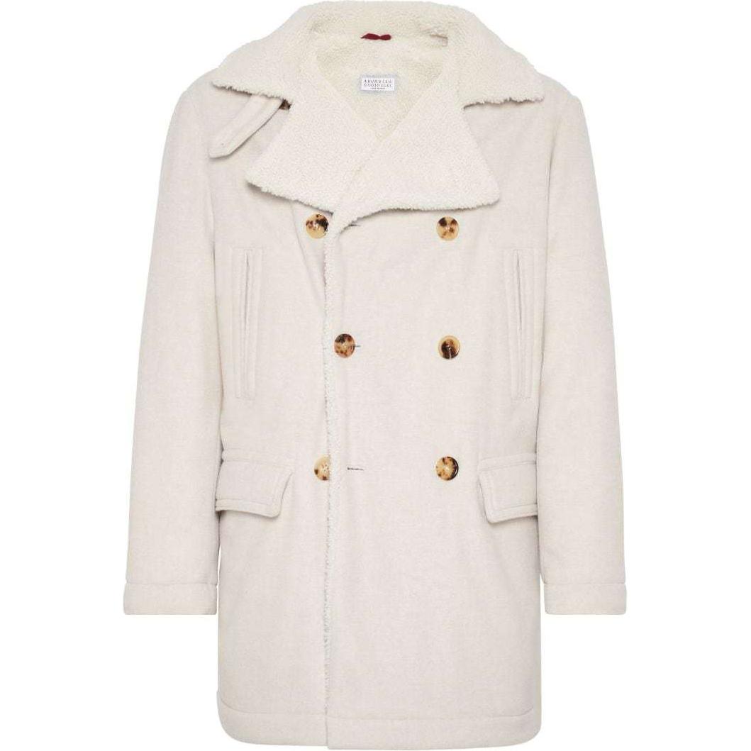 Двубортное пальто с длинными рукавами Brunello Cucinelli, светло-бежевый
Двубортное пальто с длинными рукавами Brunello Cucinelli, светло-бежевый