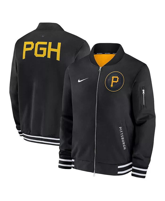 Мужская черная бомбер Pittsburgh Pirates Authentic Collection City Connect на молнии Nike
Мужская черная бомбер Pittsburgh Pirates Authentic Collection City Connect на молнии Nike