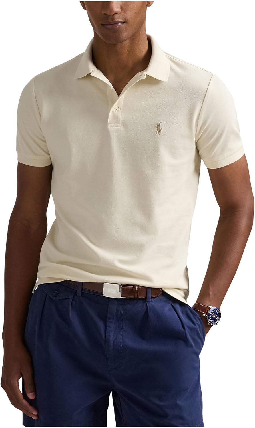 POLO RALPH LAUREN Мужская классическая поло с сетчатой тканью Stretch Mesh, Andover Cream
POLO RALPH LAUREN Мужская классическая поло с сетчатой тканью Stretch Mesh, Andover Cream