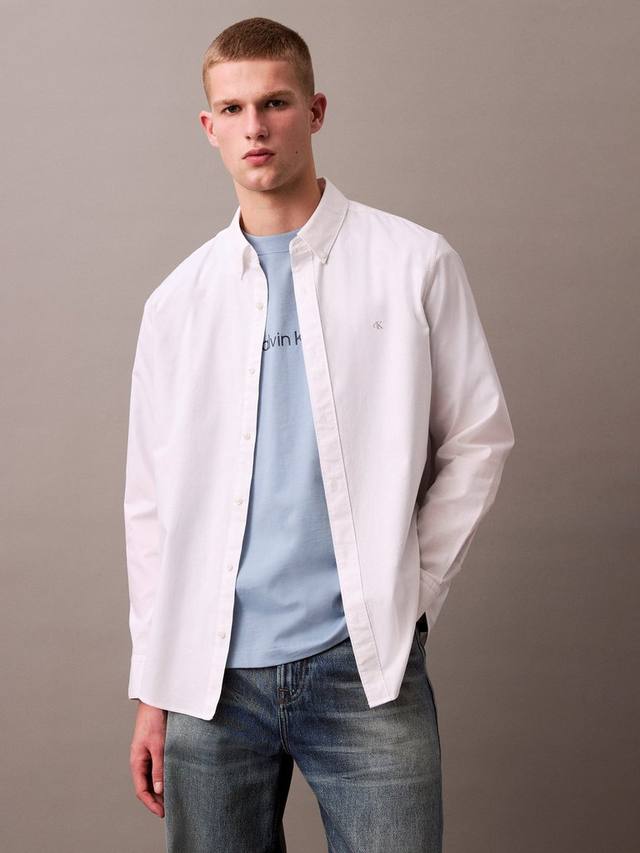 Классическая оксфордская рубашка с длинными рукавами из хлопковой смеси Calvin Klein, Brilliant White
Классическая оксфордская рубашка с длинными рукавами из хлопковой смеси Calvin Klein, Brilliant White