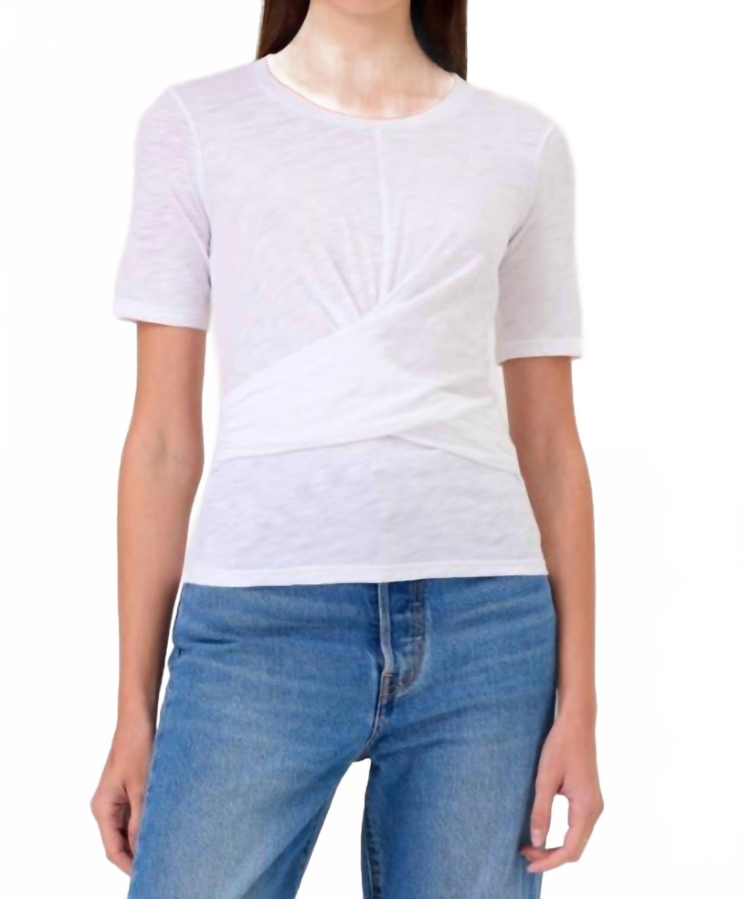 Футболка с коротким рукавом и завязкой спереди, белая Goldie, белый
Футболка с коротким рукавом и завязкой спереди, белая Goldie, белый