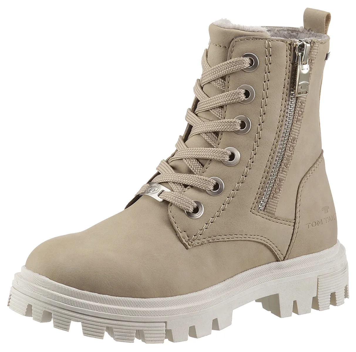 Ботинки TOM TAILOR на шнуровке, с декоративной молнией снаружи, бежевый
Ботинки TOM TAILOR на шнуровке, с декоративной молнией снаружи, бежевый